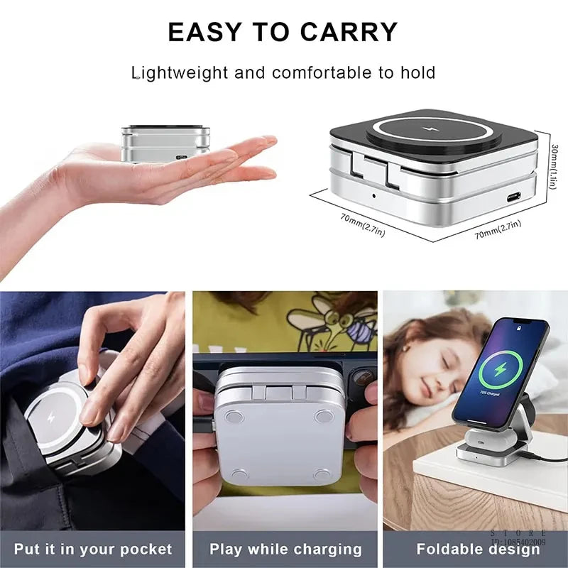 30W 3 in 1 Magnetic Wireless Charger