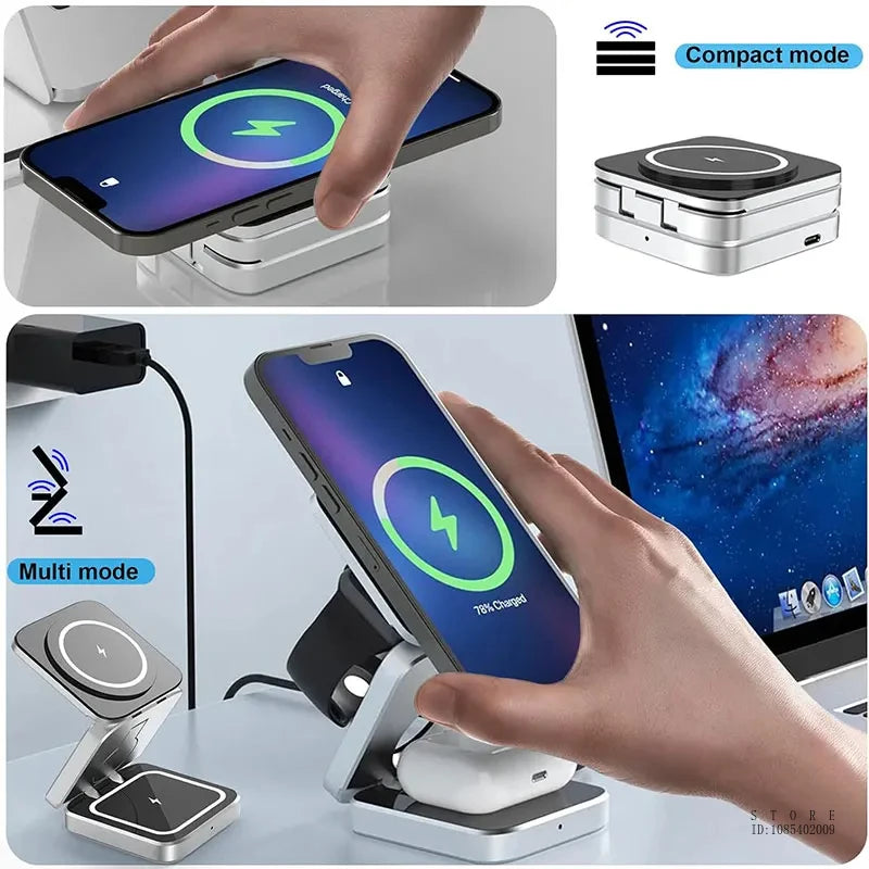 30W 3 in 1 Magnetic Wireless Charger